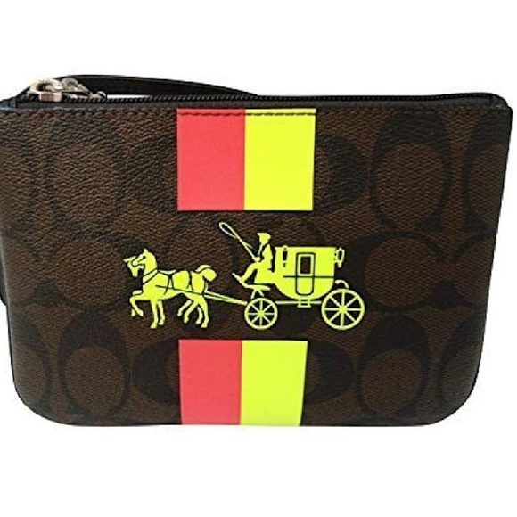 Coach SMALL WRISTLET WITH STRIPE IN SIGNATURE CANVAS (COACH F52704) - Picture 2 of 5